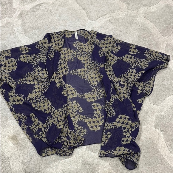 Lyss Loo Sheer Kimono with Abstract Design - Picture 1 of 3